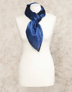 New Foulard satin bleu Foulards|Accessoires