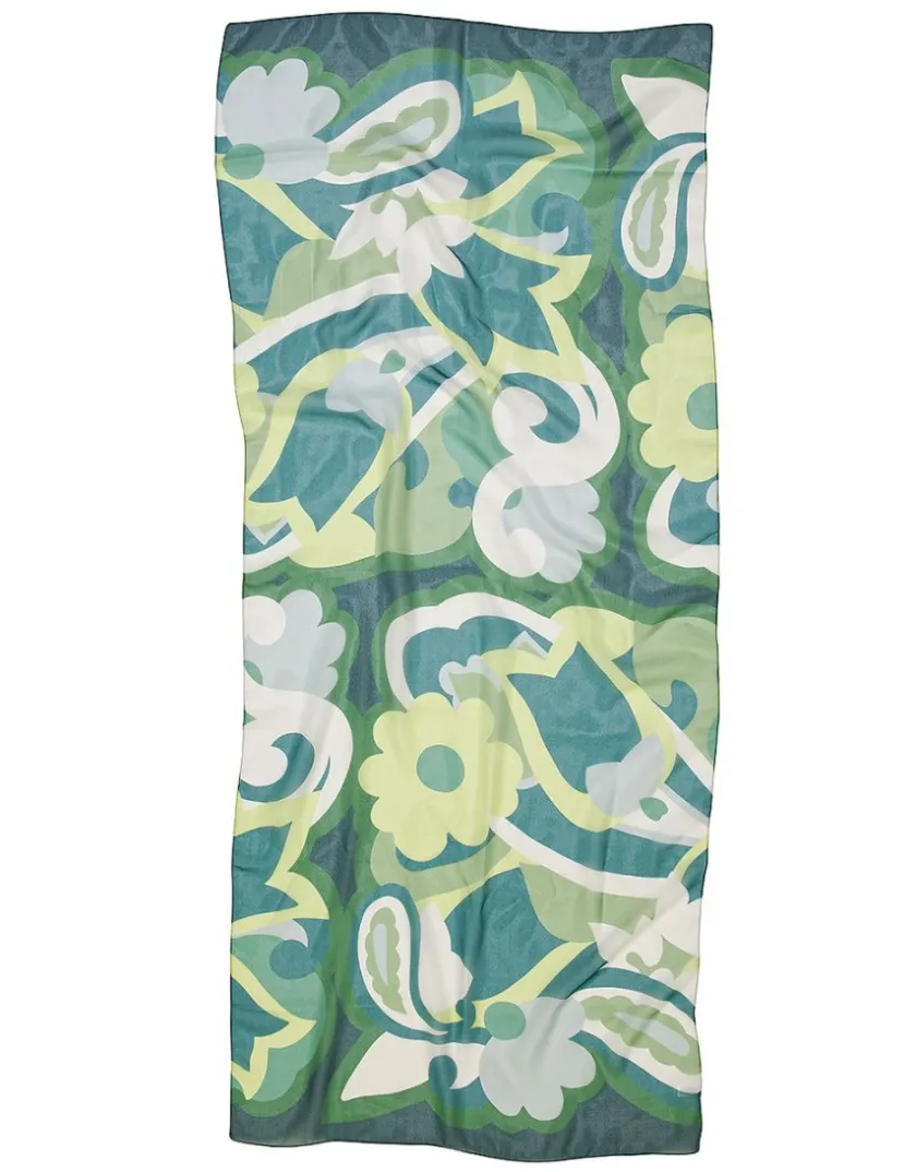 Outlet Foulard vert à motifs Foulards|Accessoires
