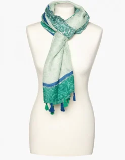 Clearance Foulard vert imprimé Foulards|Accessoires