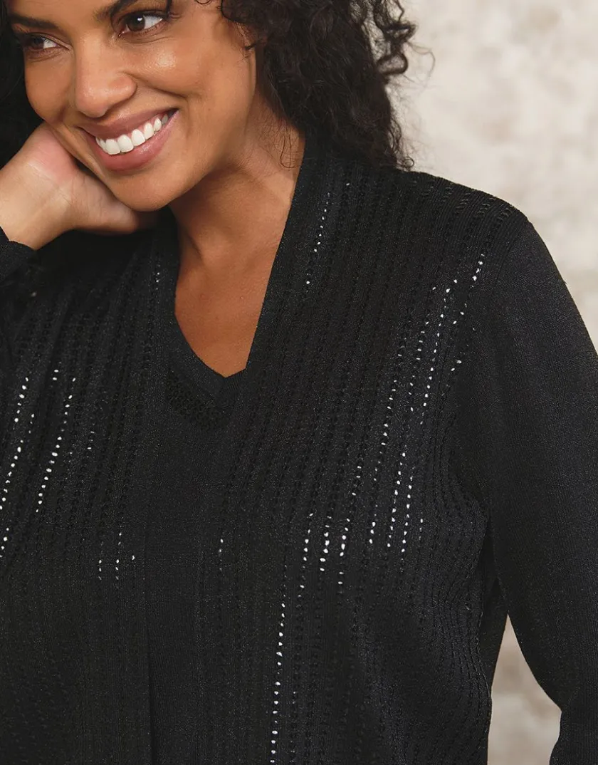 Hot Gilet 2 en 1 noir sequins Gilets|Maille