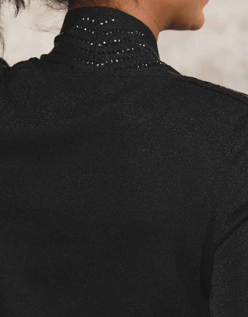 Hot Gilet 2 en 1 noir sequins Gilets|Maille