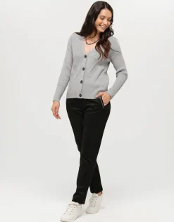 Online Gilet boutonné gris Gilets|Maille