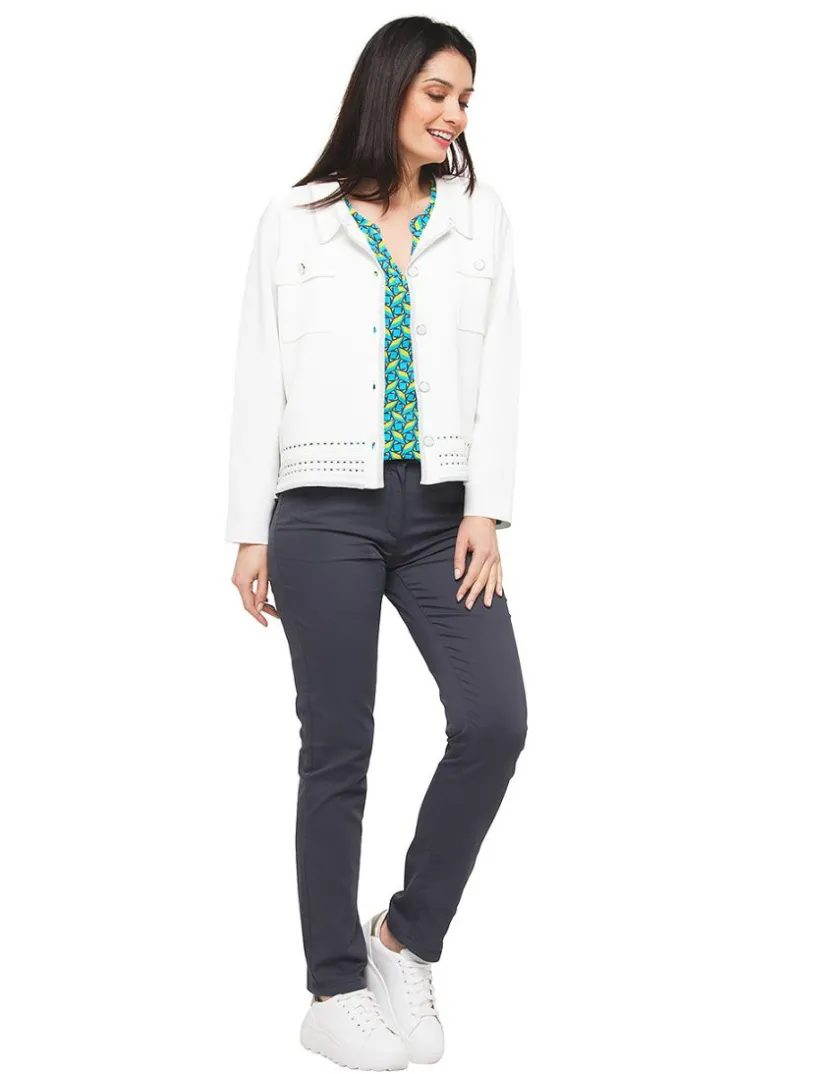 Hot Gilet col chemisier écru Gilets|Maille