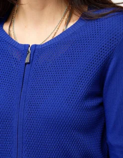 Clearance Gilet filet bleu roi Gilets|Maille