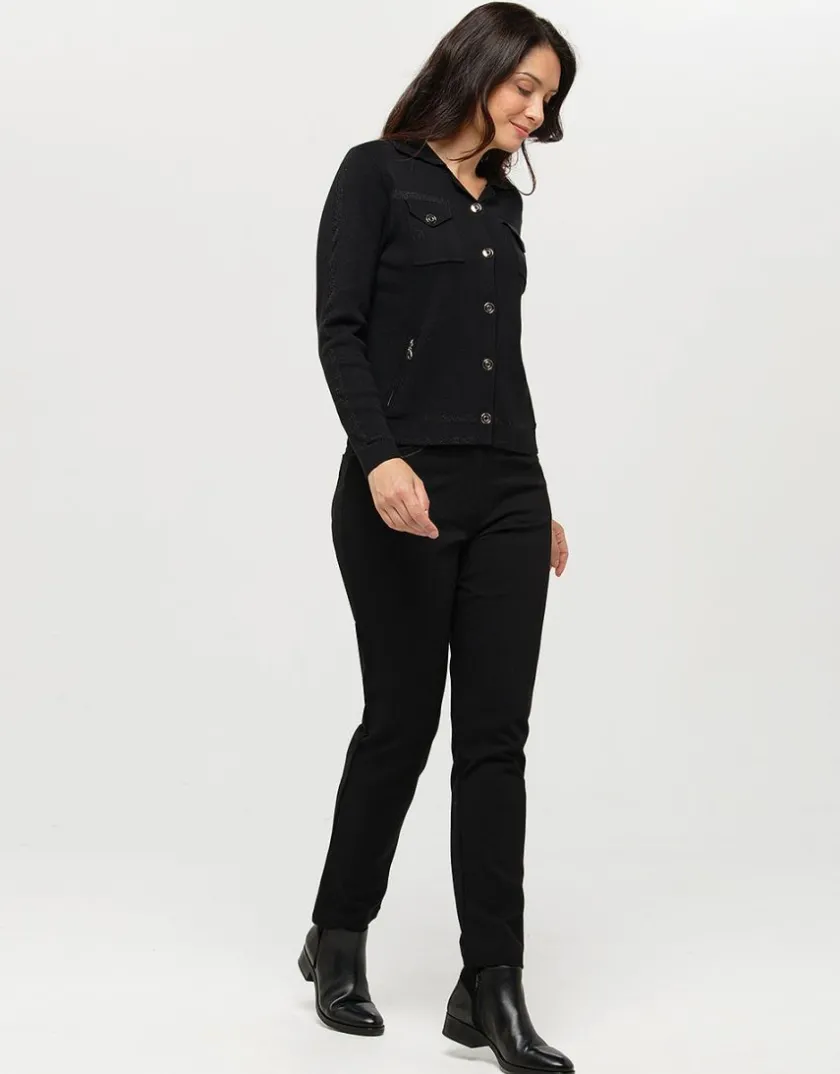 Discount Gilet irisé noir Gilets|Maille