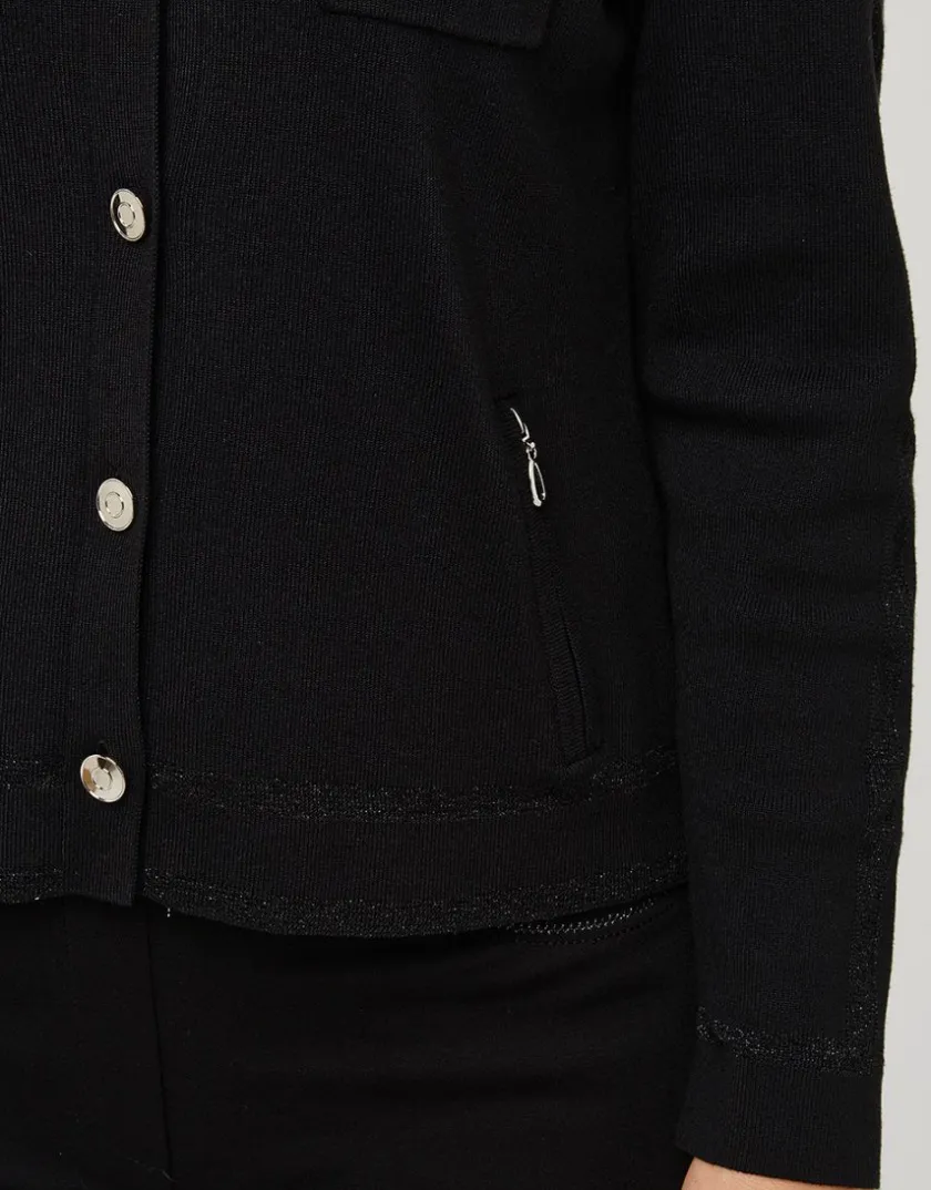 Discount Gilet irisé noir Gilets|Maille