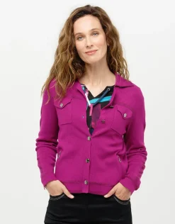Discount Gilet irisé prune Gilets|Maille