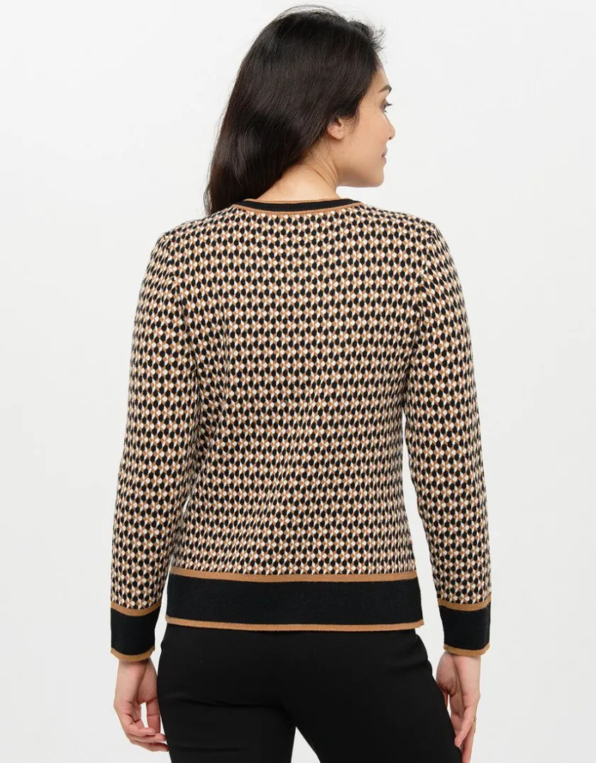 Sale Gilet Jacquard beige Gilets|Maille