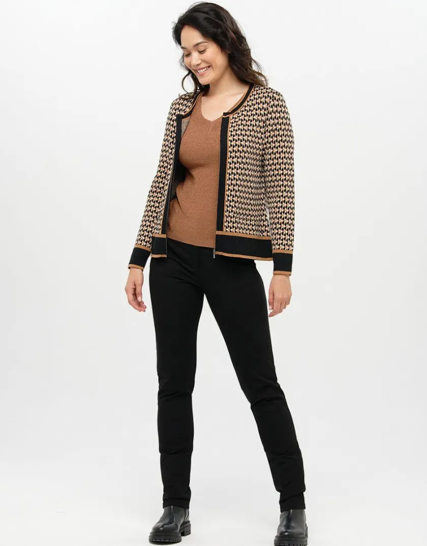 Sale Gilet Jacquard beige Gilets|Maille