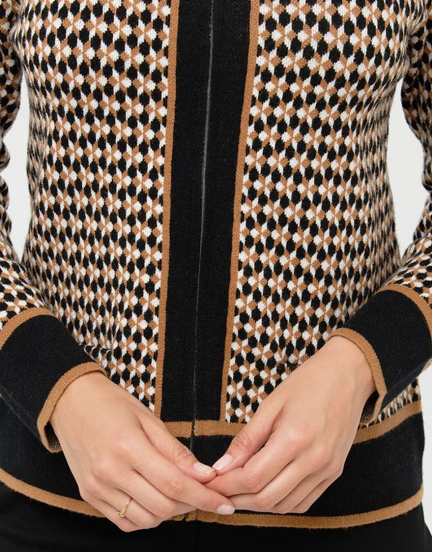 Sale Gilet Jacquard beige Gilets|Maille