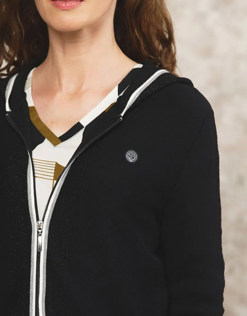 Clearance Gilet long noir Gilets|Maille