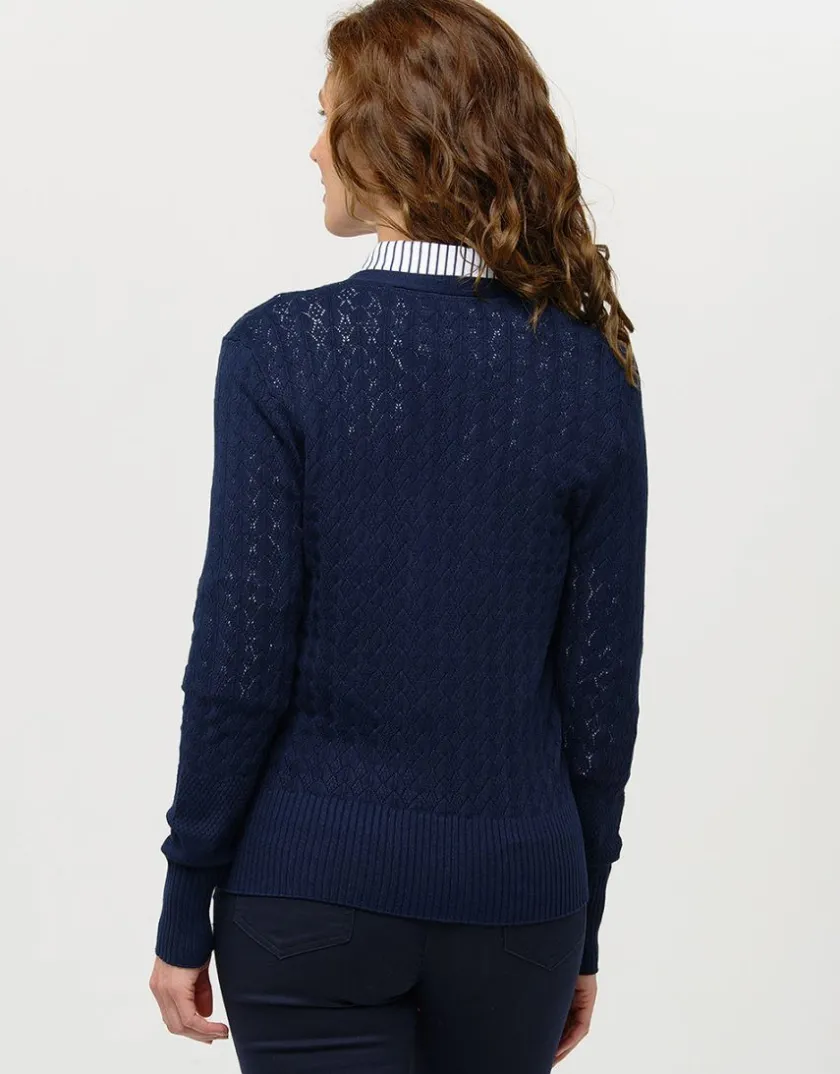 Hot Gilet maille marine col V Gilets|Maille