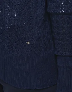 Hot Gilet maille marine col V Gilets|Maille
