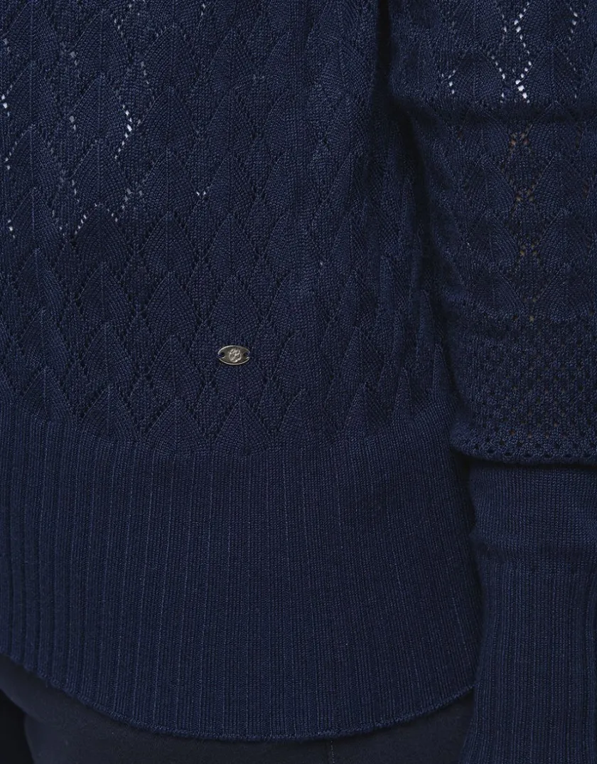 Hot Gilet maille marine col V Gilets|Maille
