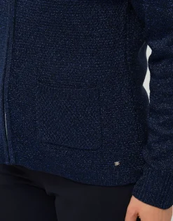 Outlet Gilet maille marine irisé Gilets|Maille