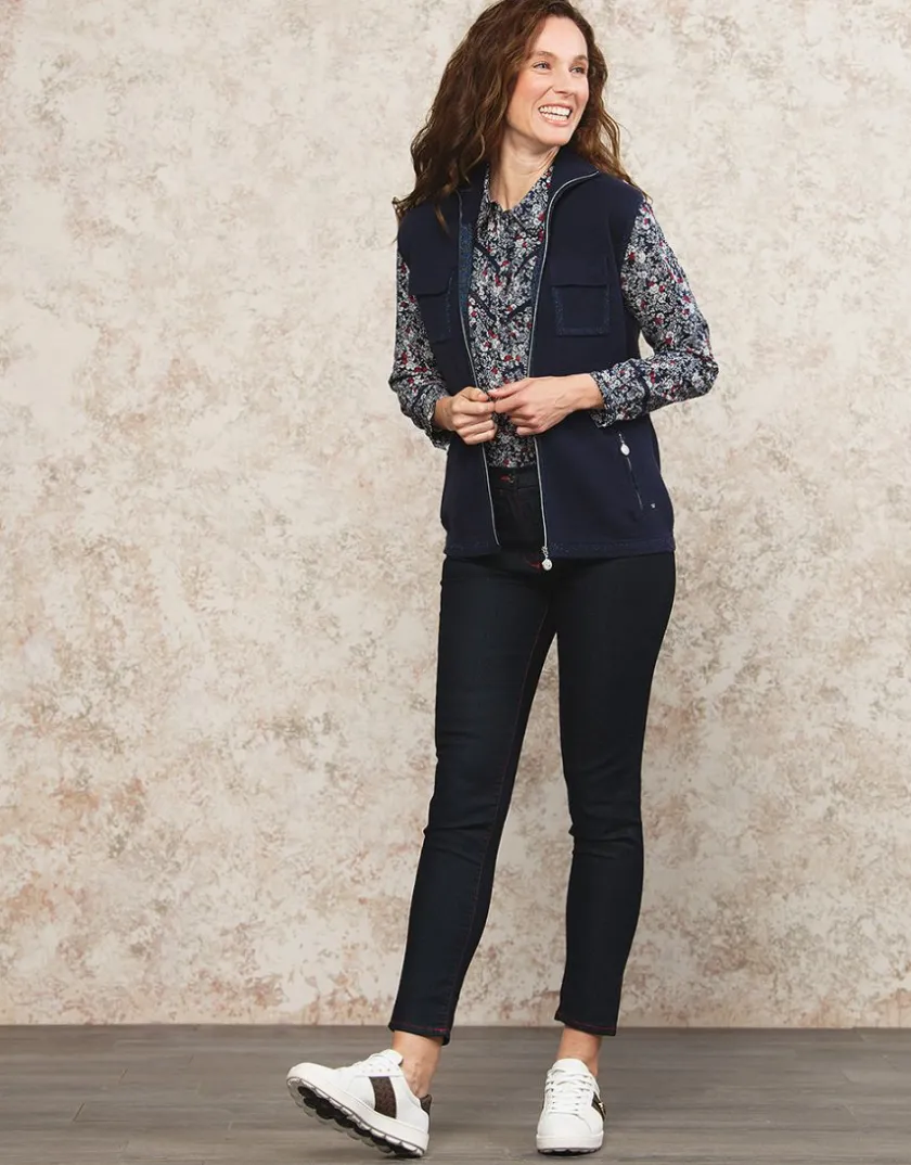 Clearance Gilet sans manches bleu Gilets|Maille