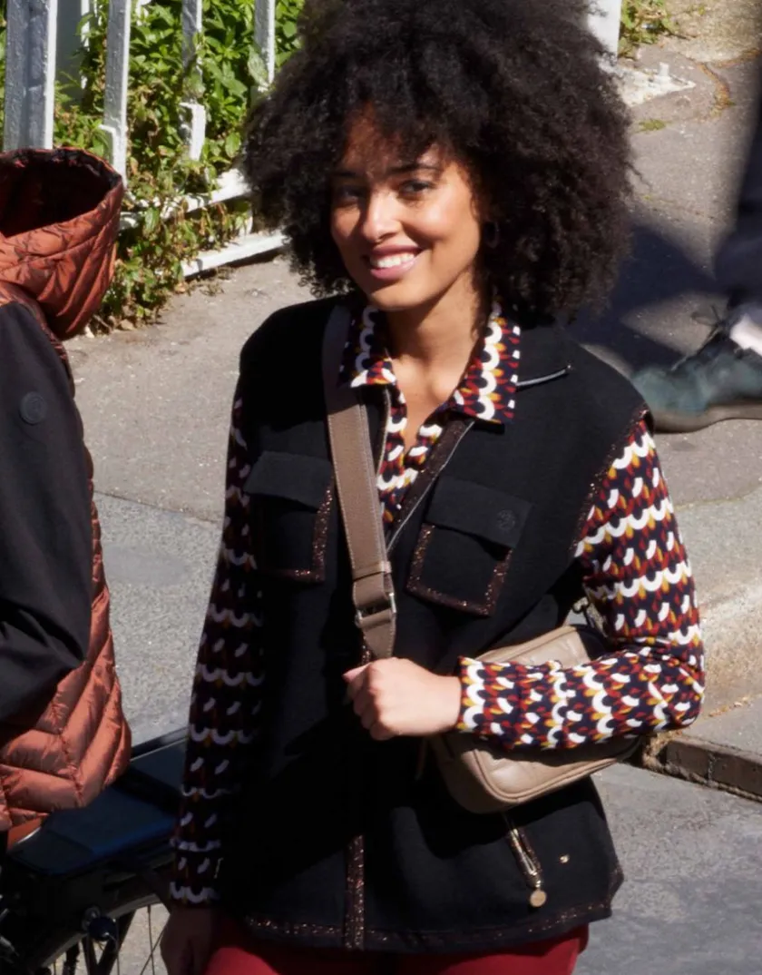 Sale Gilet sans manches noir Gilets|Maille
