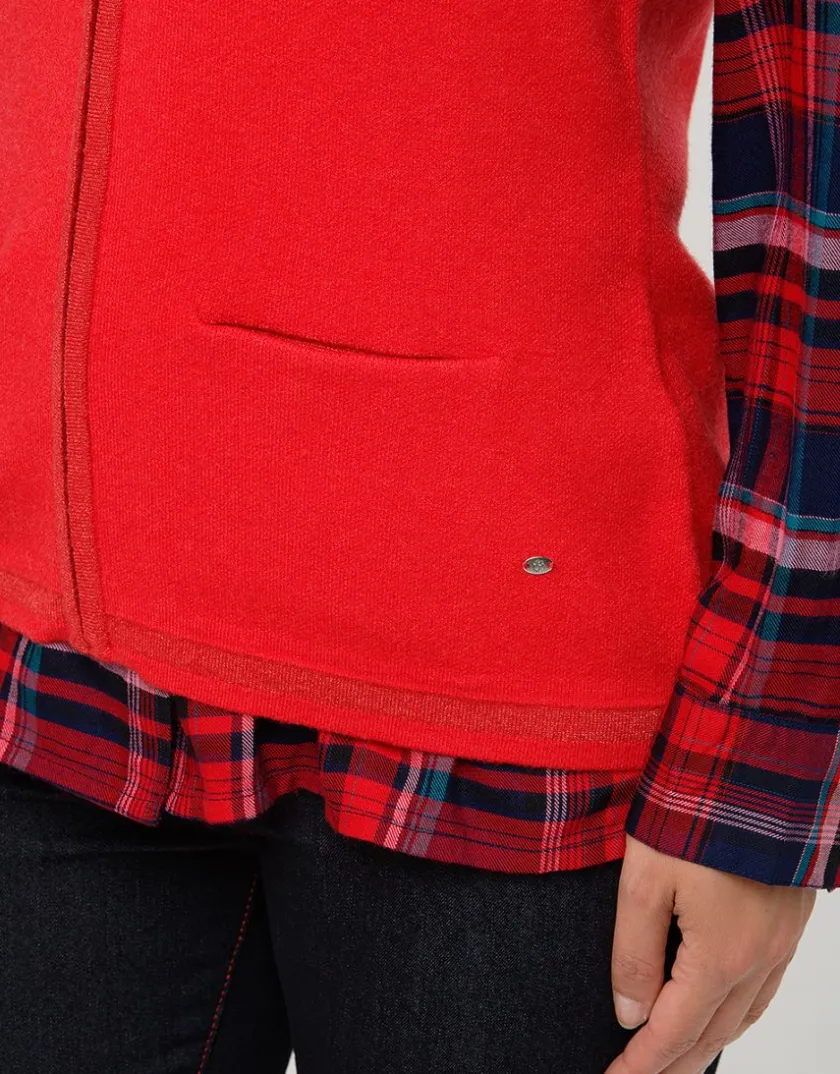 Sale Gilet sans manches rouge Gilets|Maille