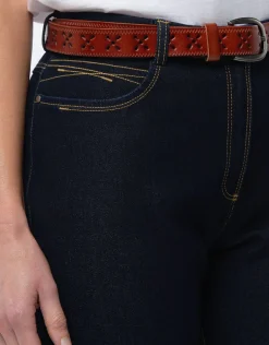Hot Jean ajusté bleu brut Jeans|Ajustés