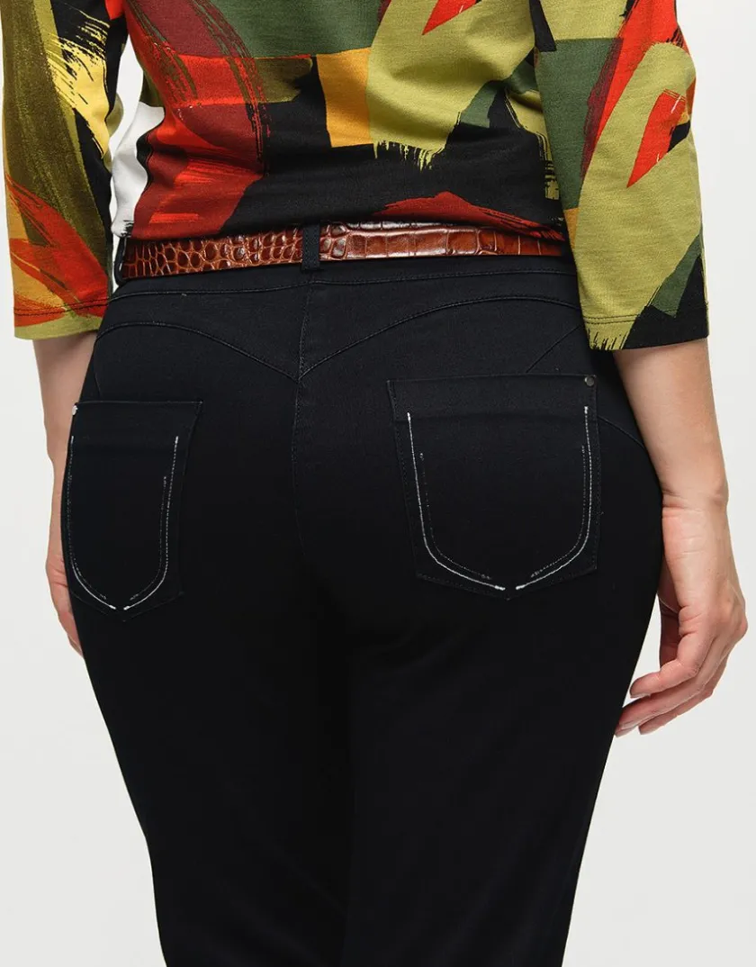 Discount Jean chic 5 poches noir Jeans|Ajustés