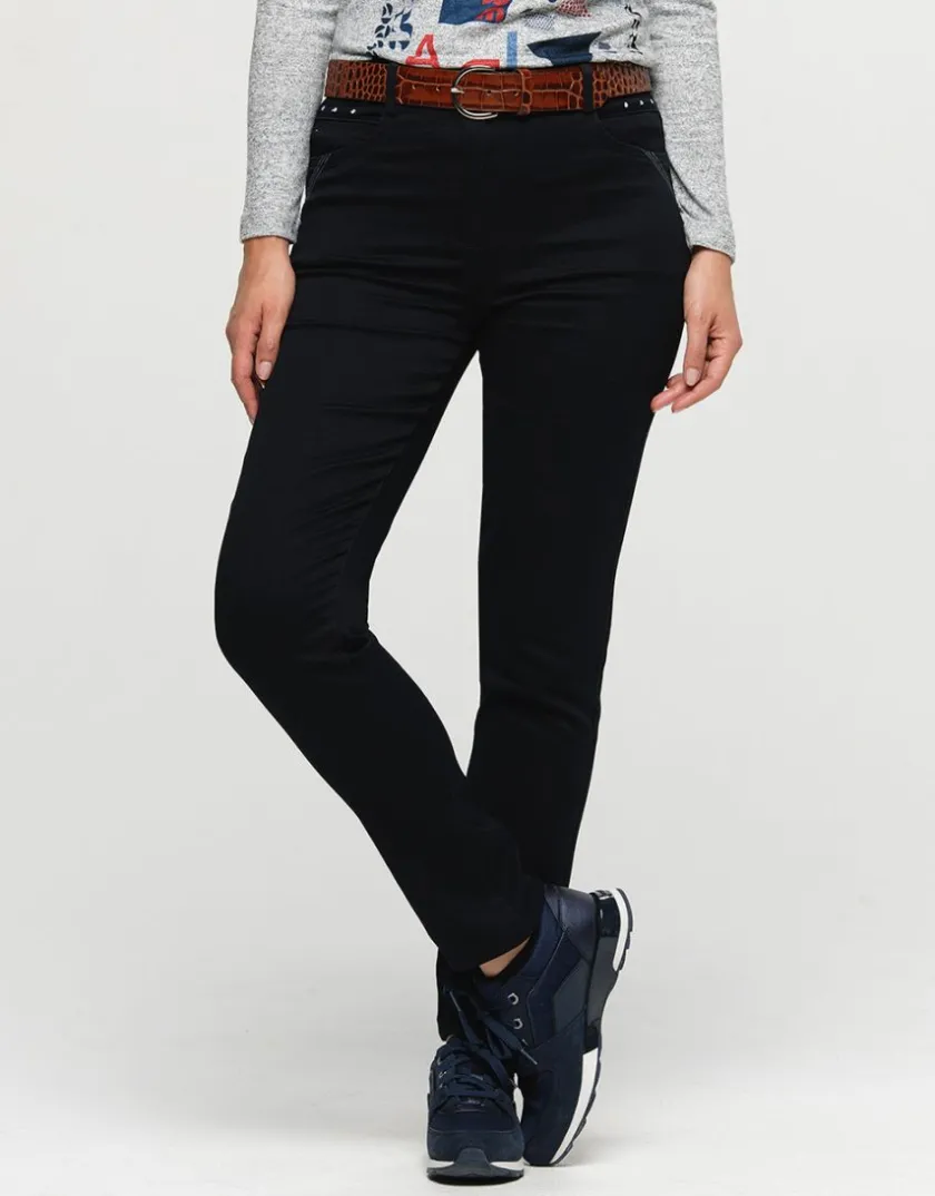 Sale Jean chic noir stretch Jeans|Ajustés