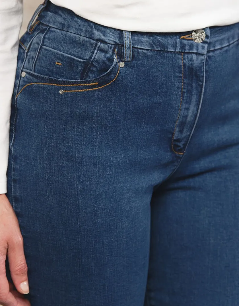 New Jean 7/8ème bleu coton Jeans|Ajustés