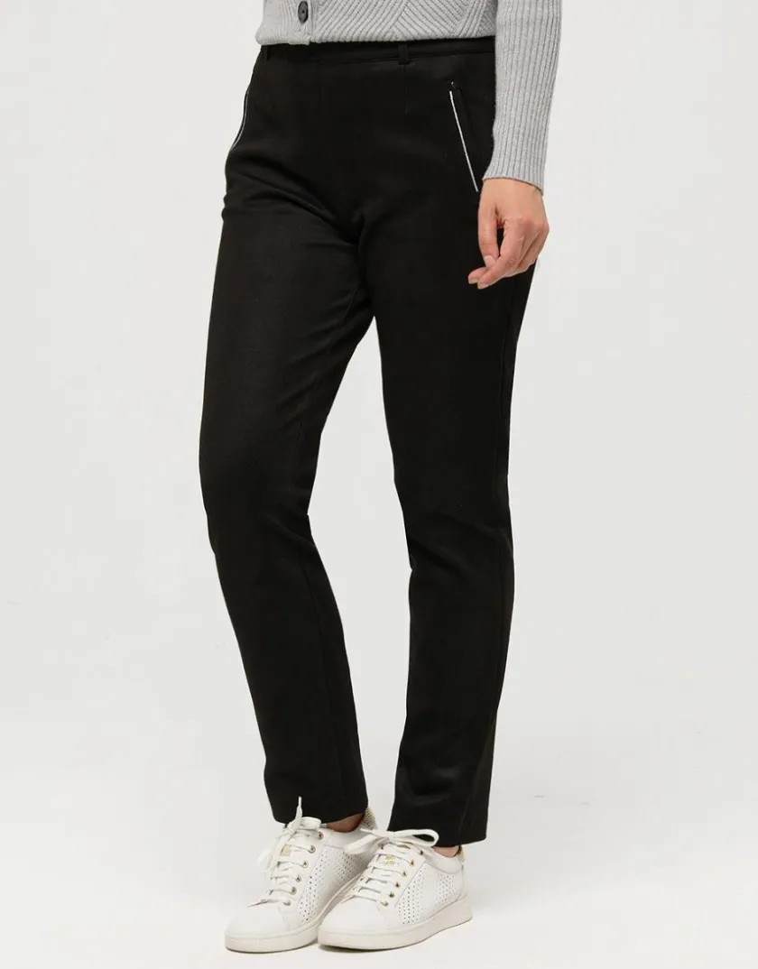 New Jegging 7/8è suédine noir Ajustés|Pantalons