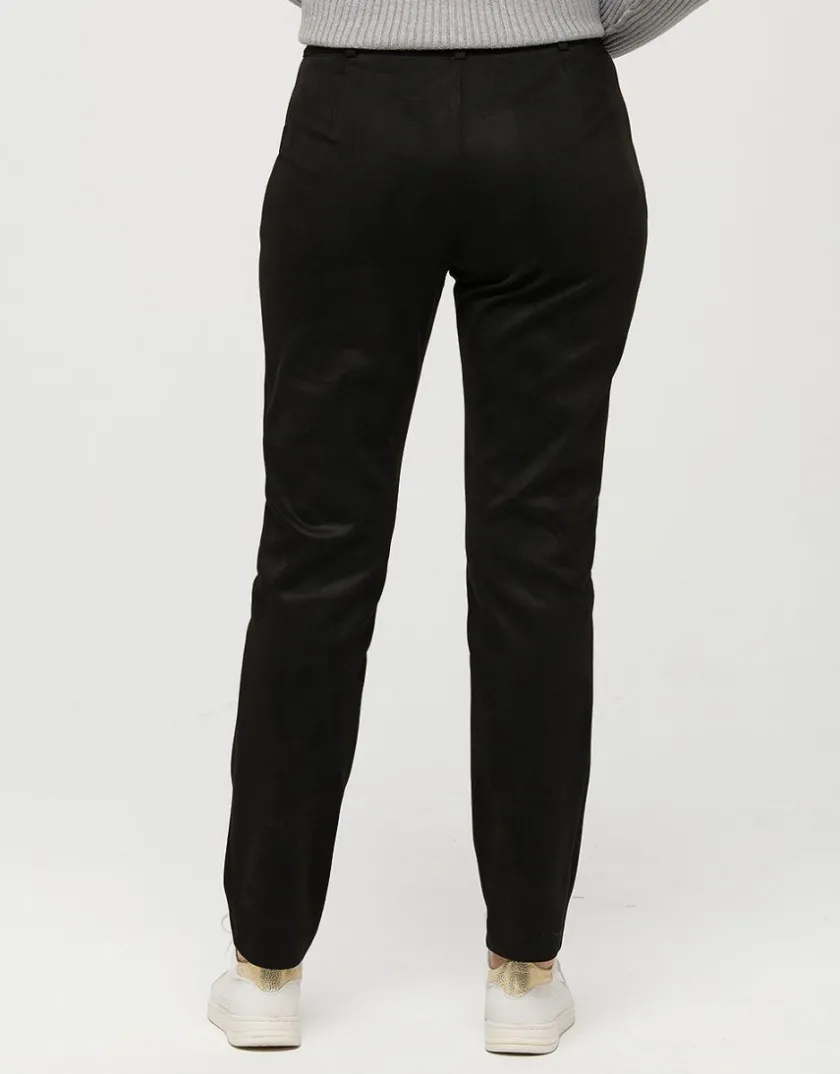 New Jegging 7/8è suédine noir Ajustés|Pantalons