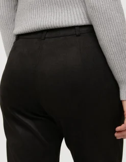 New Jegging 7/8è suédine noir Ajustés|Pantalons