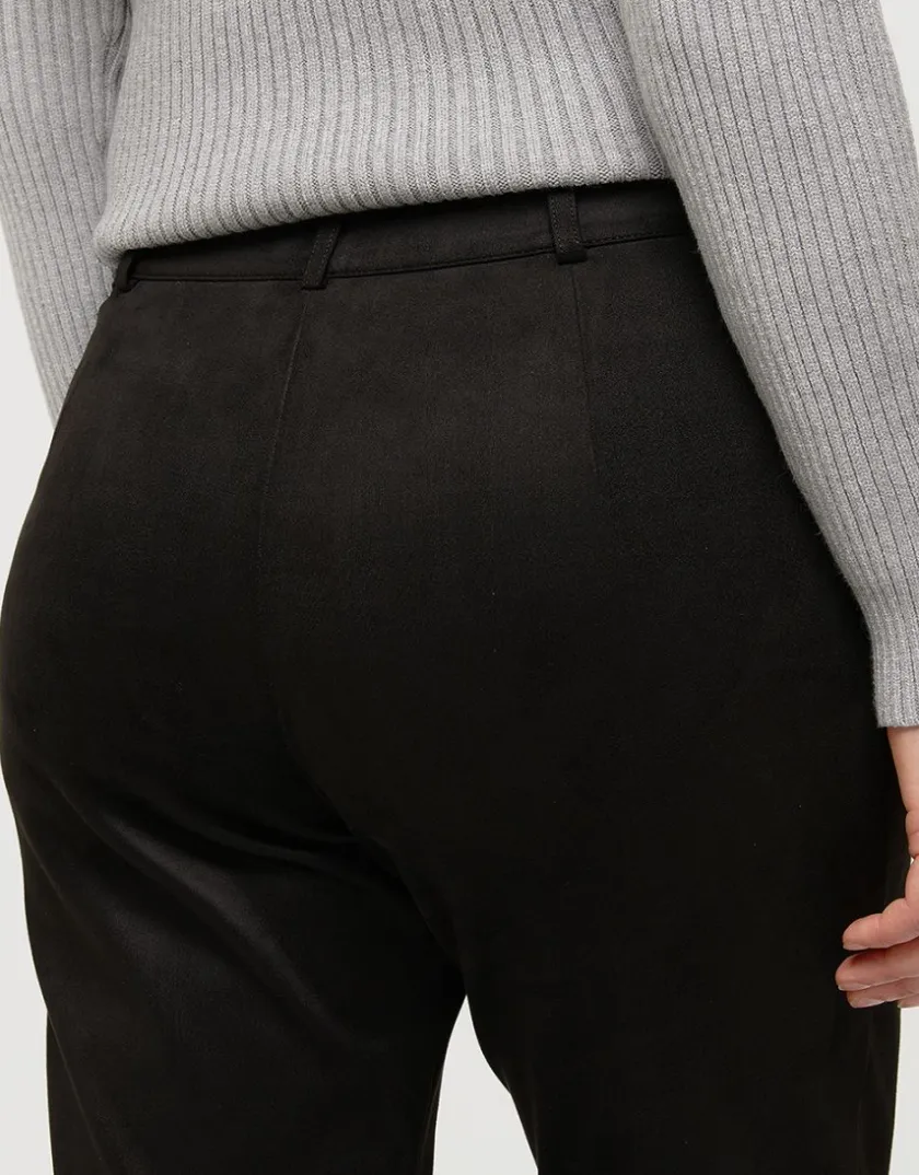 New Jegging 7/8è suédine noir Ajustés|Pantalons