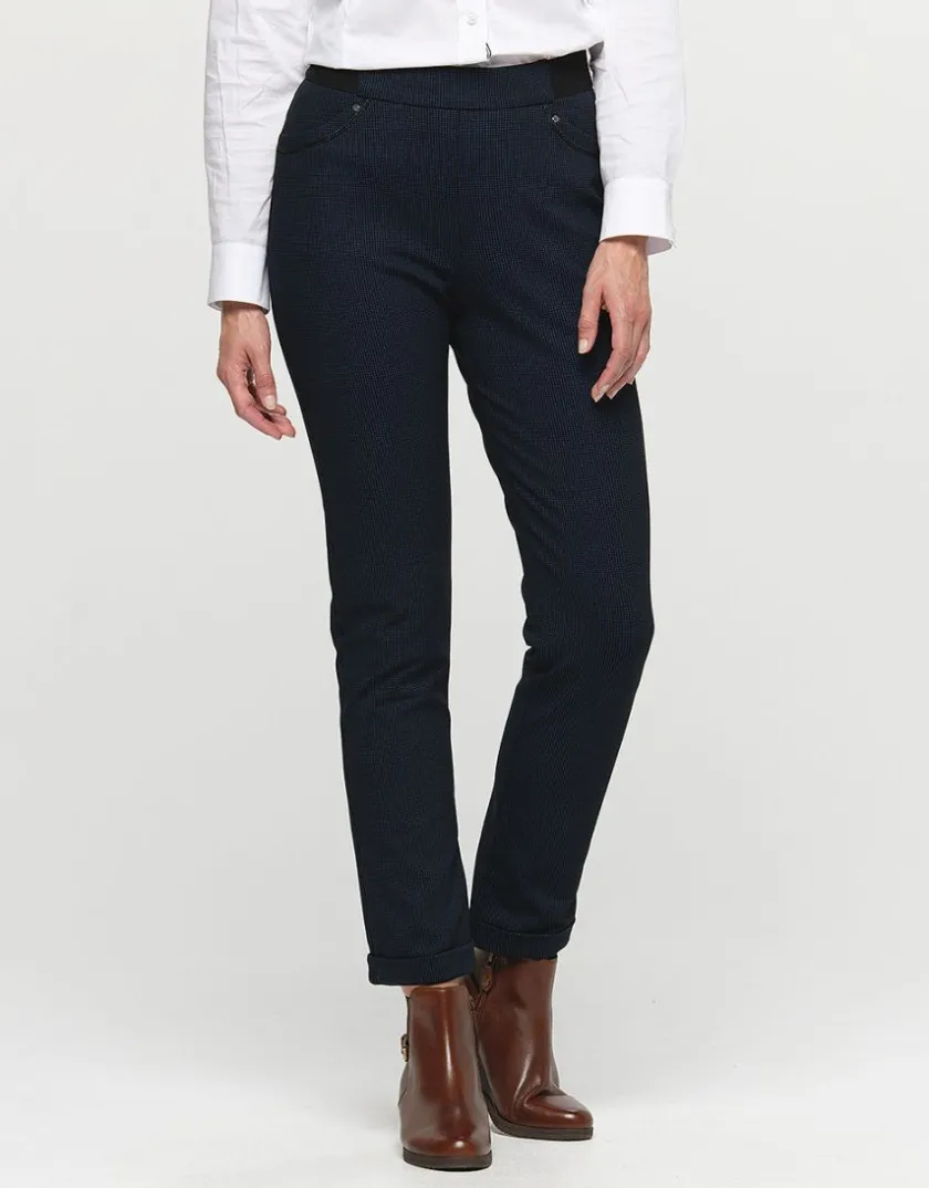 Hot Jegging 7/8e noir et bleu Ajustés|Pantalons