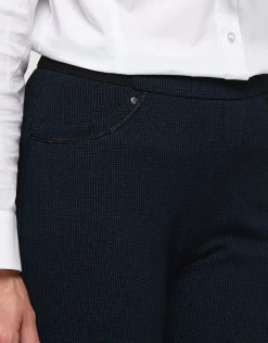 Hot Jegging 7/8e noir et bleu Ajustés|Pantalons
