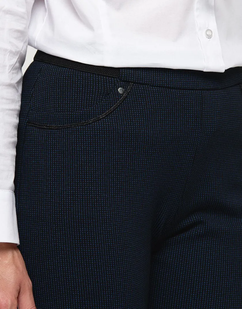 Hot Jegging 7/8e noir et bleu Ajustés|Pantalons