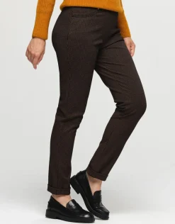 Sale Jegging 7/8e noir et ocre Ajustés|Pantalons