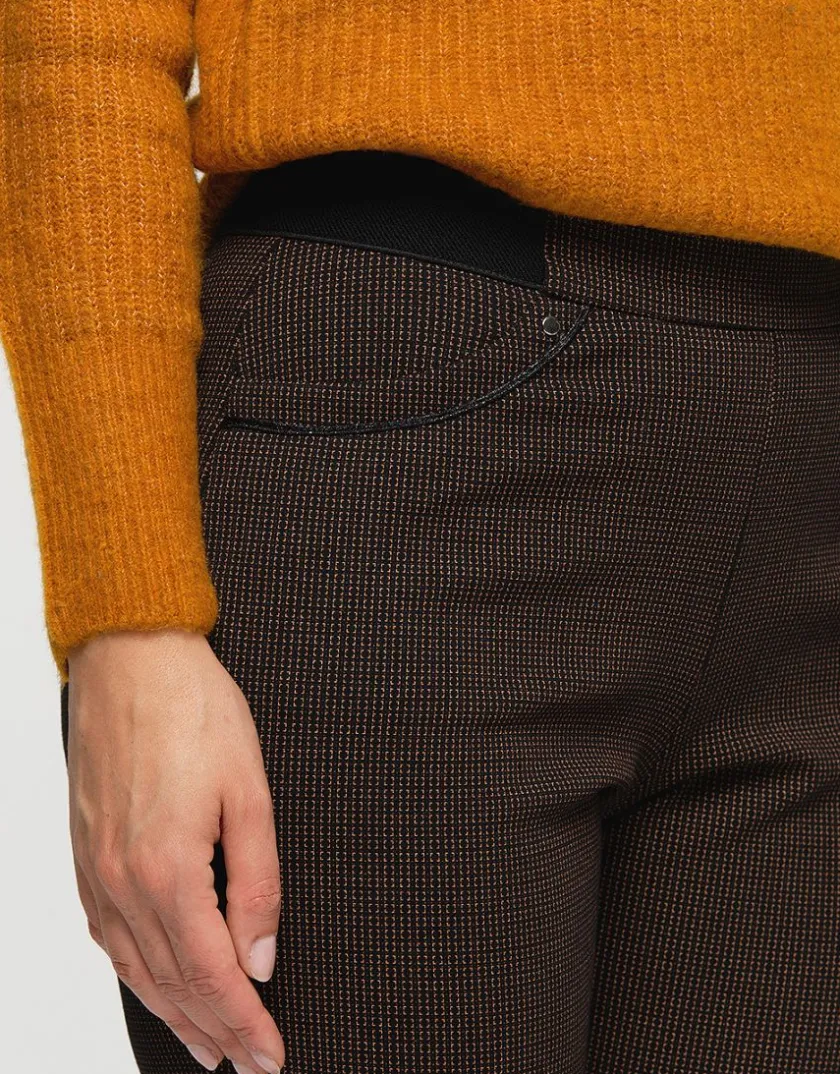 Sale Jegging 7/8e noir et ocre Ajustés|Pantalons