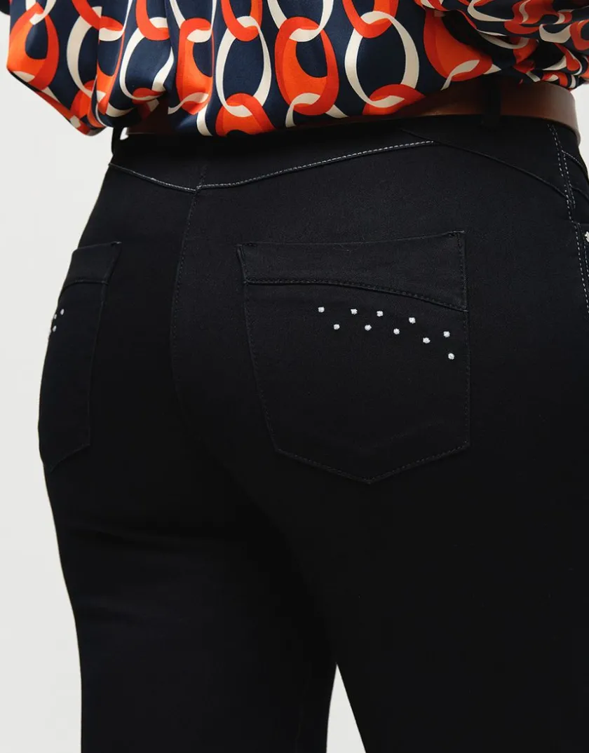 New Jegging 7/8e stretch noir Ajustés|Pantalons