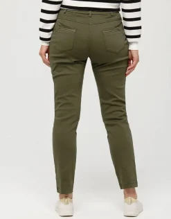 Fashion Jegging 7/8e vert kaki Ajustés|Pantalons