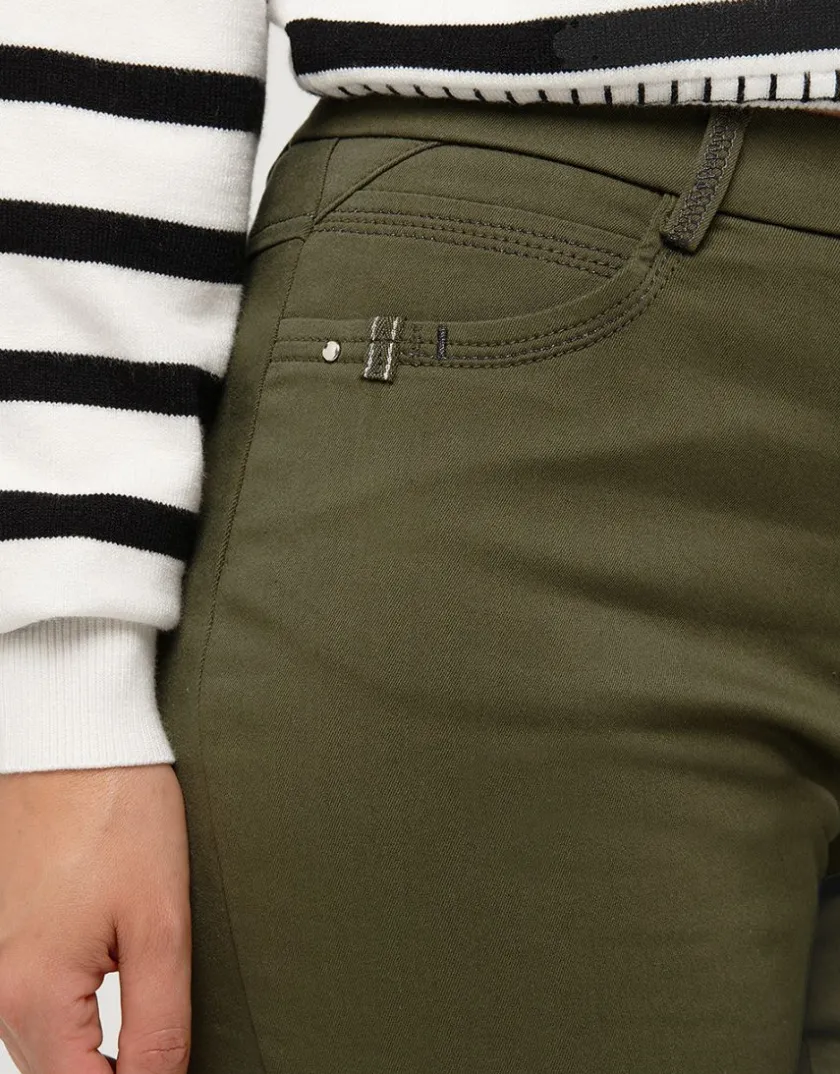 Fashion Jegging 7/8e vert kaki Ajustés|Pantalons