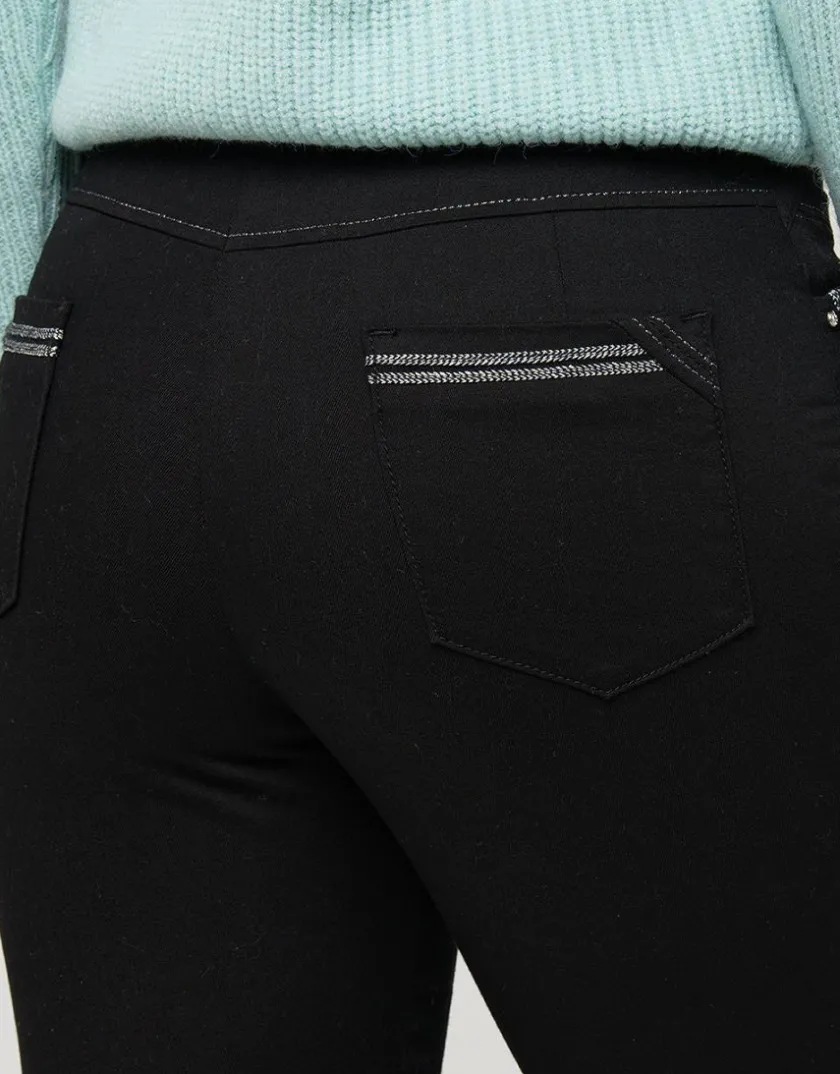 Online Jegging 7/8ème noir coton Ajustés|Pantalons