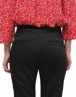 Outlet Jegging noir à pois coton Ajustés|Pantalons