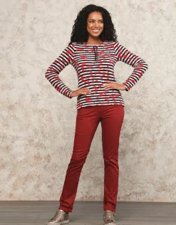New Jegging rouge coton Ajustés|Pantalons
