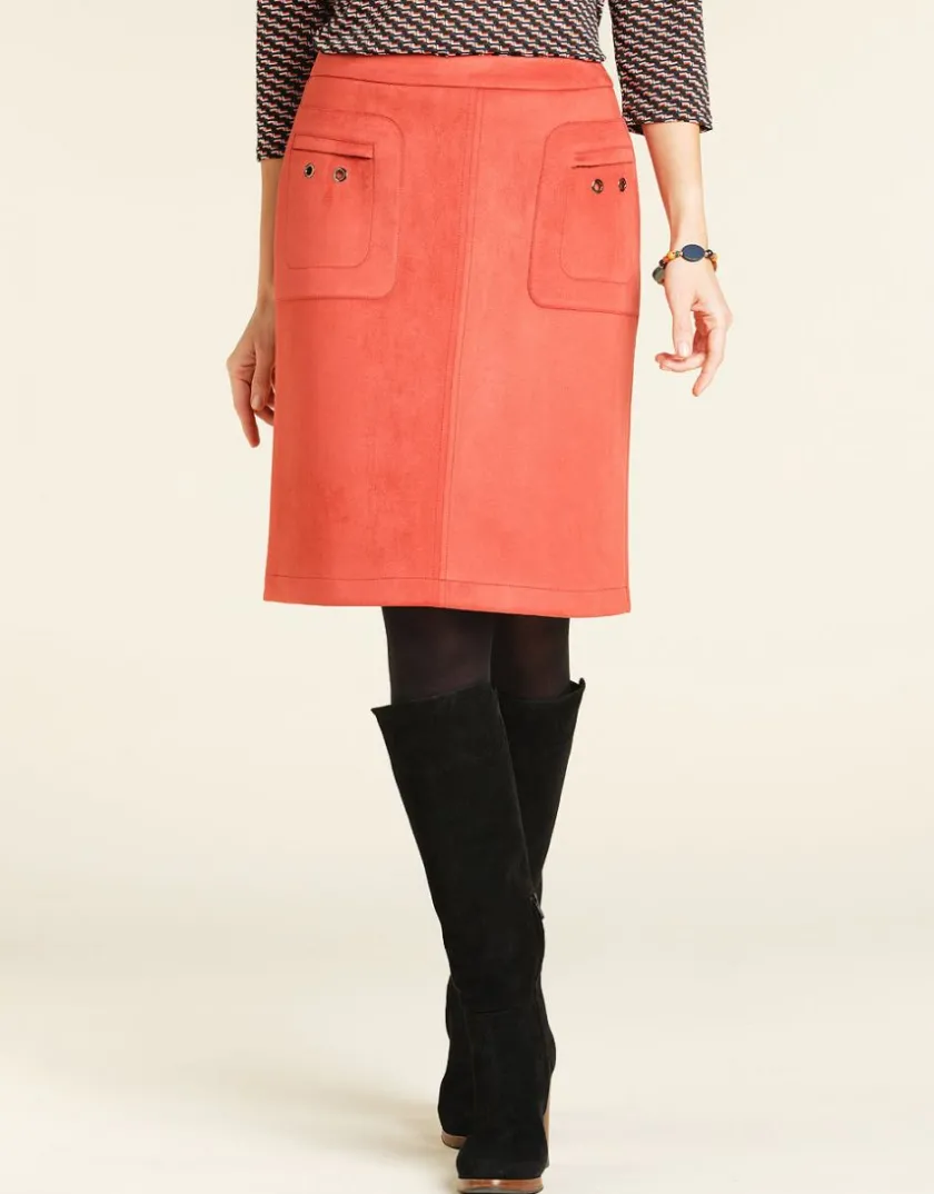 Online Jupe corail aspect daim Jupes|Robes & Jupes