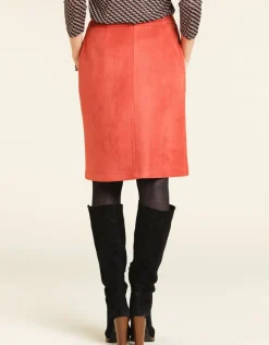 Online Jupe corail aspect daim Jupes|Robes & Jupes