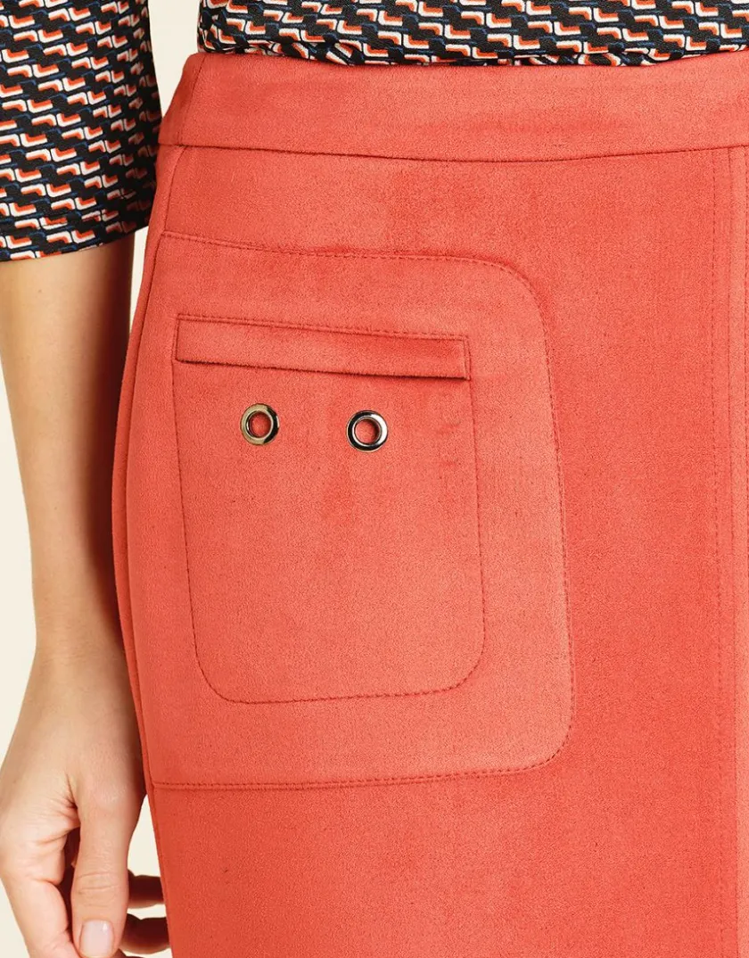 Online Jupe corail aspect daim Jupes|Robes & Jupes
