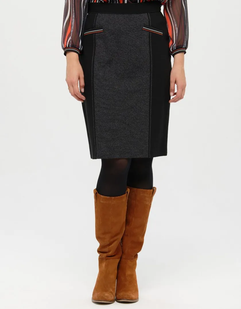 Outlet Jupe droite noire Jupes|Robes & Jupes