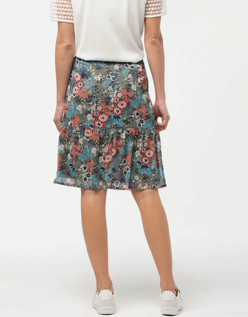 Outlet Jupe fleurie à volants Jupes|Robes & Jupes