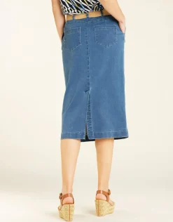 Fashion Jupe longue jean stone Jupes|Robes & Jupes