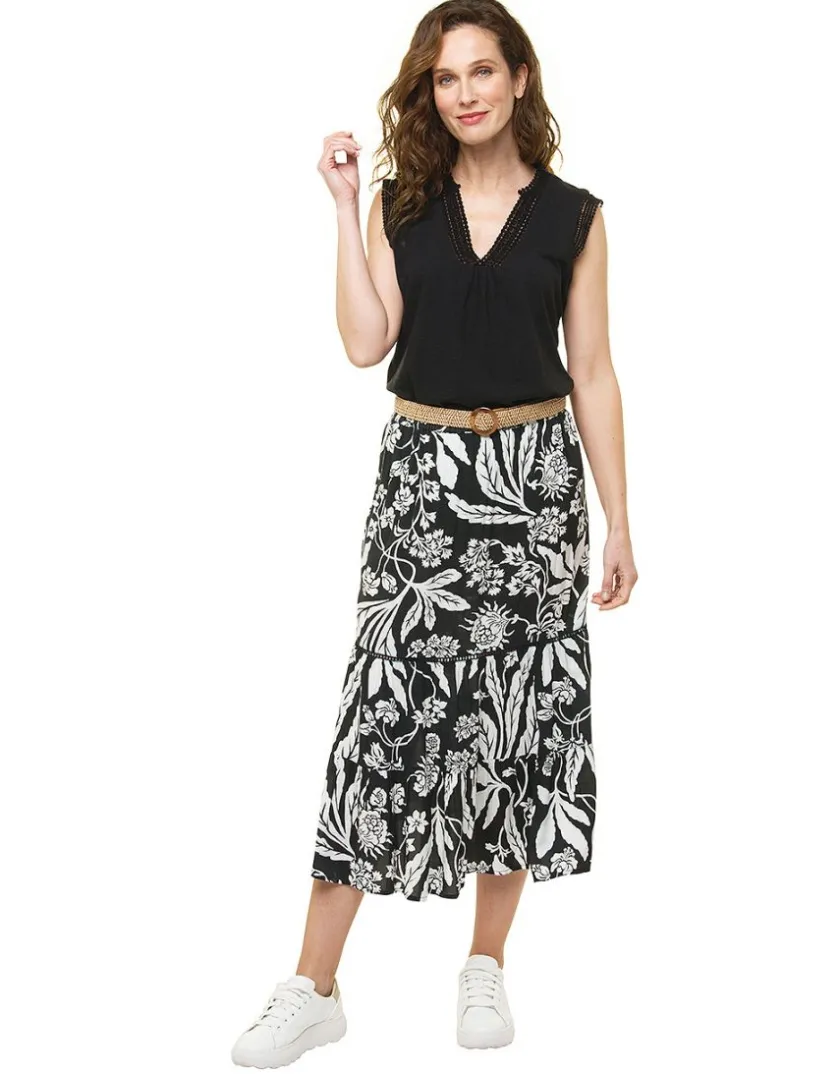 Outlet Jupe longue noir Jupes|Robes & Jupes