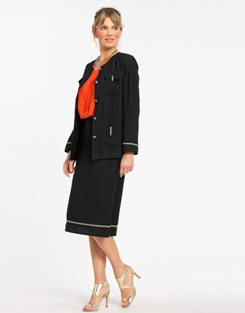 Online Jupe noire droite chic Jupes|Robes & Jupes
