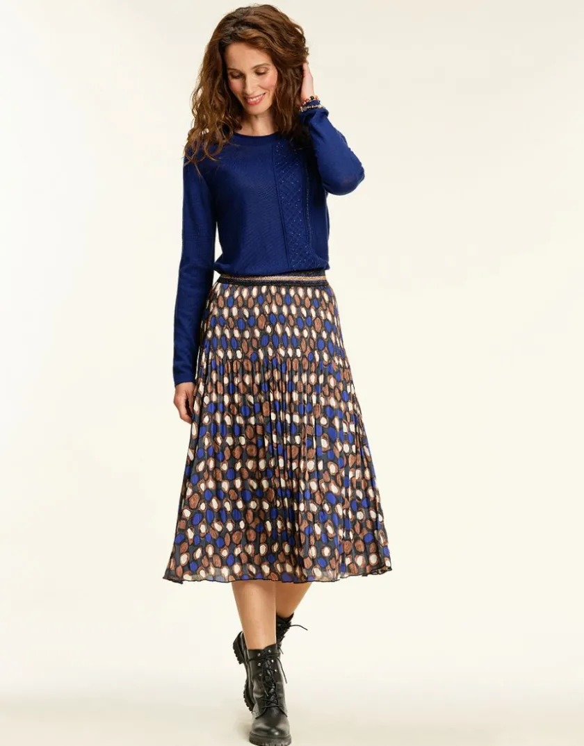 Clearance Jupe plissée à pois bleue Jupes|Robes & Jupes